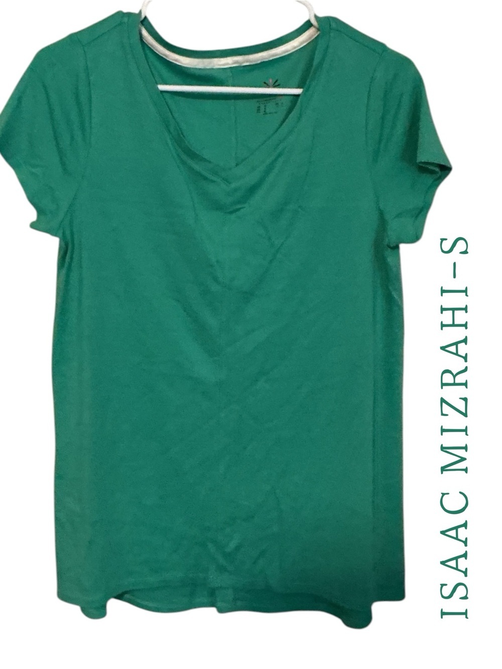 🌼Isaac Mizrahi Teal V-Neck Short Sleeve Tee